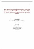 BSN 485 Capstone Project&colon;Pressure Injury Prevention in Postoperative Patients By Linda Trout Ph&period;D&period;&comma; MSN&comma; RN Latest Update with complete solution&semi; Nightingale College