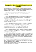 Delegation Questions&sol;35 Questions and Answers
