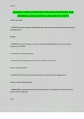 NURSING HOME ADMINISTRATION EXAM QUESTIONS AND ANSWERS &lpar;2023&rpar; &lpar;VERIFIED ANSWERS BY EXPERT&rpar;