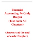 Financial Accounting, 9e Craig Deegan (Solution Manual with Test bank)