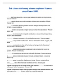 3rd class stationary steam engineer license prep Exam 2023