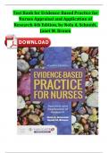 Test bank for Evidence-Based Practice for Nurses&colon; Appraisal and Application of Research 4th Edition&comma; by Nola A&period; Schmidt&comma; Janet M&period; Brown Fully Covered A&plus; Guide 2024 ISBN&colon;9781284122909 Newest Version