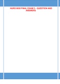 NURS 6650 FINAL EXAM 2 VERIFIED QUESTION AND ANSWERS