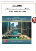 Test Bank - Real Estate Principles&colon; A Value Approach&comma; 7th Edition By Ling and Archer&comma; All 23 Chapters Covered&comma; Verified Latest Edition