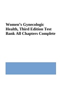 Women’s Gynecologic Health, Third Edition Test Bank All Chapters Complete