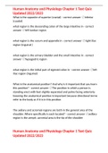 Human Anatomy and Physiology Chapter 1 Text Quiz Updated 2022&sol;2023