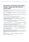 ISA Arborist Certification Study Guide Chapter 1 Exam with 100% Correct Answer 2023