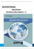 Solution Manual for Global Business&comma; 5th Edition by Peng Mike&comma; All Chapters 1 to 17 complete Verified editon ISBN&colon; 9780357716403