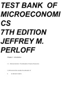 Test Bank of Microeconomics  7th Edition Jeffrey M. Perloff (All chapters)
