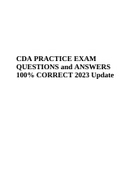 CDA PRACTICE EXAM QUESTIONS and ANSWERS 100% CORRECT 2023 Update