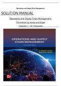 Solution Manual For Operations and Supply Chain Management&comma; 17th Edition by F&period; Robert Jacobs&comma; All Chapters 1 to 22 complete Verified editon 