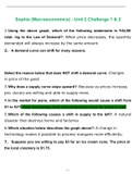 Sophia (Macroeconomics) - Unit 2 Challenge 1 & 2 latest update with all the correct answers