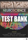 Neuroscience 6th Edition Test Bank by Purves | 100% Correct Answers | 34 Chapters