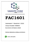 FAC1601 Assignment 1 Semester 1 2023 (366840)