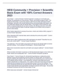 HESI Community &plus; Provision &plus; Scientific Basis Exam with 100&percnt; Correct Answers 2023