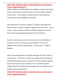  Exam &lpar;elaborations&rpar; 2022 UHC Medicare&sol; 2023 UHC certifications Latest Assured Success 