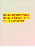 Relias Dysrhythmia Basic A COMPLETE TEST 2023/2024