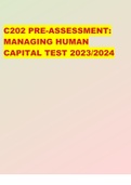 C202 PRE-ASSESSMENT&colon; MANAGING HUMAN CAPITAL TEST 2023&sol;2024