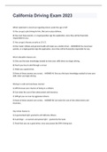 California Driving Exam 2023 with 100&percnt; correct answers