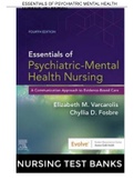 ESSENTIALS OF PSYCHIATRIC MENTAL HEALTH NURSING 4TH EDITION ELIZABETH VARCAROLIS TESTBANK