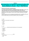 COM100 Introduction to Human Communication At-Home Midterm Exam - Part 1-RATED A&plus;-2023