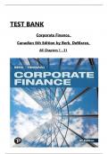 TEST BANK For Corporate Finance 6th Edition by Berk & DeMarzo&comma; All Chapters 1 to 31 complete Verified editon ISBN&colon;9780136648802