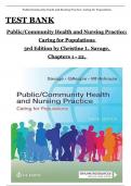 Test Bank&colon; Public &sol; Community Health and Nursing Practice&colon; Caring for Populations&comma; 3rd Edition by Christine L&period; Savage All Chapters 1 to 22 complete Verified editon