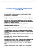 Certified Emergency Nursing Exam With Questions And Answers Grade A&plus;