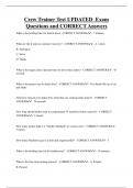 Crew Trainer Bundled Exam Questions and CORRECT Answers