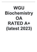 WGU Biochemistry OA RATED A+ (latest 2023)