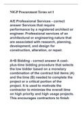 NIGP Procurement Terms set 1 with 100&percnt; complete solutions already graded A&plus;