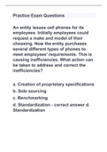 Practice Exam Questions with1 00&percnt; complete solutions already graded A
