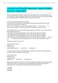 Accident and Health Insurance Agent&sol;Broker Practice Exam Q&A