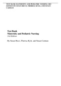 TEST BANK MATERNITY AND PEDIATRIC NURSING 3RD EDITION BY SUSAN RICCI, THERESA KYLE, AND SUSAN CARMAN