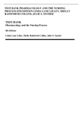 TEST BANK PHARMACOLOGY AND THE NURSING PROCESS 8TH EDITION LINDA LANE LILLEY&comma; SHELLY RAINFORTH COLLINS&comma; JULIE S&period; SNYDER