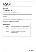 AQA A-Level 2022 Economics Paper 3 and Mark Scheme
