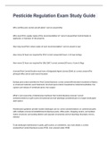 Pesticide Regulation Exam Study Guide  2023 WITH QUALITY SOLUTIONS
