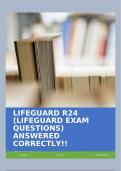 LIFEGUARD R24 &lpar;LIFEGUARD EXAM QUESTIONS&rpar; ANSWERED CORRECTLY&excl;&excl;