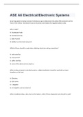 ASE A6 Electrical&sol;Electronic Systems exam 2023 with 100&percnt; correct answers