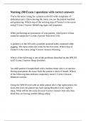 Nursing 200 Exam 1 questions with correct answers&period;