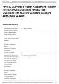 MN 552 &sol;Advanced Health Assessment Midterm Review of Quiz Questions MN552&sol;Test Questions with Answers Complete Solution&vert; 2024&sol;2025 update&excl;&excl;