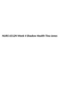 Shadow Health Tina Jones Documentation; Electronic Health Record, (NURS 6512N) Week 4 Shadow Health Tina Jones & Tina Jones Neurological Completed Shadow Health Subjective Data 2022/2023 Latest Edition.