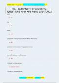 ITS - CERTIPORT NETWORKING QUESTIONS AND ANSWERS 2024&sol;2025