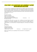 ATLS TEST 1&sol;40 QUESTIONS AND ANSWERS&sol; LATEST WITH COMPLETE SOLUTION