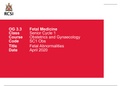 OBGYN-FETAL ABNORMALITIES ROYAL COLLEGE OF SURGEONS IRELAND