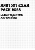 MNB1501 Exam pack 2023