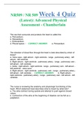NR509 / NR 509 Week 4 Quiz (Latest): Advanced Physical Assessment - Chamberlain