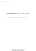 Hesi mental health rn v1 v3 2020 test bank