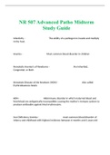 NR 507 Advanced Patho Midterm Study Guide