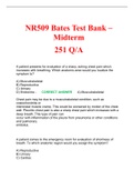 NR509 / NR 509 ALL EXAMS (Latest ): Advanced Physical Assessment – Chamberlain TEST BANK .